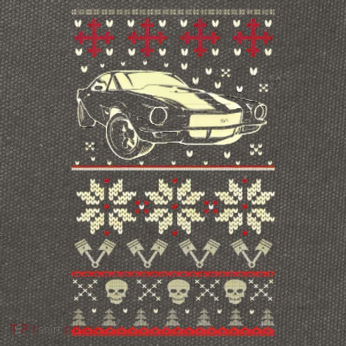 Camaro Ugly Christmas Cotton Canvas Backpack