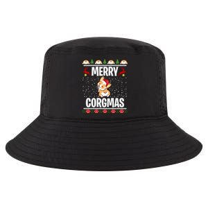 Corgi Ugly Christmas Sweater Merry Corgmas Santa Corgi Gift Cool Comfort Performance Bucket Hat