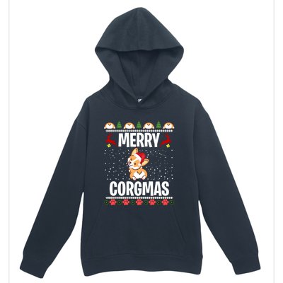 Corgi Ugly Christmas Sweater Merry Corgmas Santa Corgi Gift Urban Pullover Hoodie