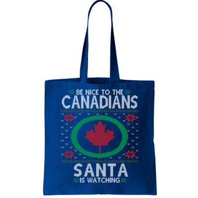 Canadian Ugly Christmas Party Funny Canada Maple Leaf Gift Tote Bag