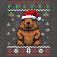 Capybara Ugly Christmas Xmas Dults Gift Vector Backpack