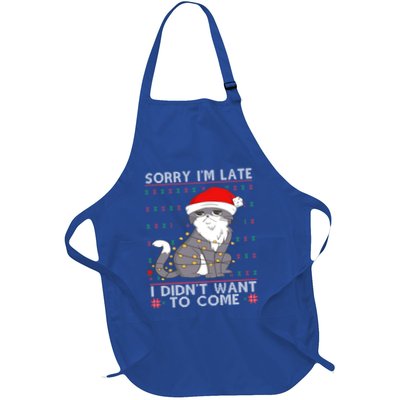 Cat Ugly Christmas Sweater Ideas Sorry Im Late I DidnT Want Cute Gift Apron