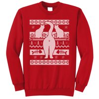 Cat Ugly Christmas Funny Kitten Pet Lovers Xmas Sweatshirt Sweatshirt