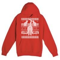 Cat Ugly Christmas Funny Kitten Pet Lovers Xmas Sweatshirt Premium Pullover Hoodie