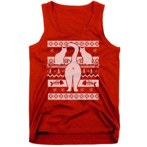 Cat Ugly Christmas Funny Kitten Pet Lovers Xmas Sweatshirt Tank Top