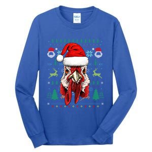 Chicken Ugly Christmas Santa Hat Xmas Boys Girls Cool Gift Tall Long Sleeve T-Shirt