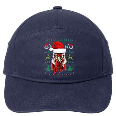 Chicken Ugly Christmas Santa Hat Xmas Boys Girls Cool Gift 7-Panel Snapback Hat