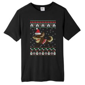 Chihuahua Ugly Christmas Funny Holiday Dog Lover Xmas Gift Funny Gift Tall Fusion ChromaSoft Performance T-Shirt