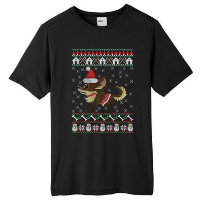 Chihuahua Ugly Christmas Funny Holiday Dog Lover Xmas Gift Funny Gift Tall Fusion ChromaSoft Performance T-Shirt