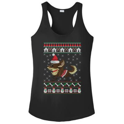 Chihuahua Ugly Christmas Funny Holiday Dog Lover Xmas Gift Funny Gift Ladies PosiCharge Competitor Racerback Tank