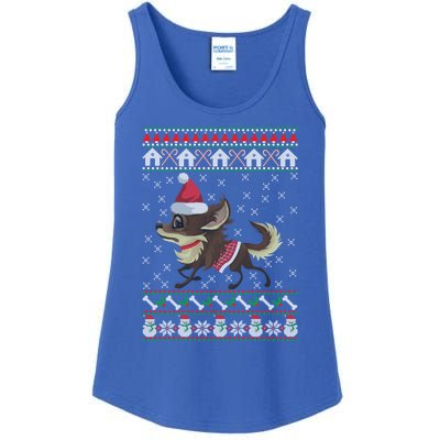 Chihuahua Ugly Christmas Funny Holiday Dog Lover Xmas Gift Funny Gift Ladies Essential Tank