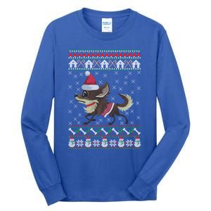 Chihuahua Ugly Christmas Funny Holiday Dog Lover Xmas Gift Funny Gift Tall Long Sleeve T-Shirt