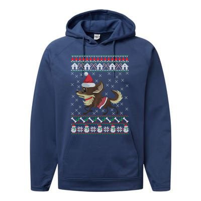 Chihuahua Ugly Christmas Funny Holiday Dog Lover Xmas Gift Funny Gift Performance Fleece Hoodie