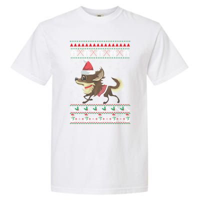 Chihuahua Ugly Christmas Funny Holiday Dog Lover Xmas Gift Funny Gift Garment-Dyed Heavyweight T-Shirt