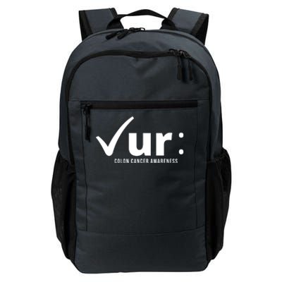 Check Ur Colon Cancer Awareness Daily Commute Backpack