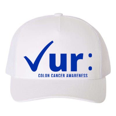 Check Ur Colon Cancer Awareness Yupoong Adult 5-Panel Trucker Hat