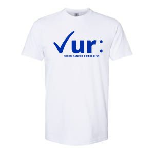 Check Ur Colon Cancer Awareness Softstyle CVC T-Shirt