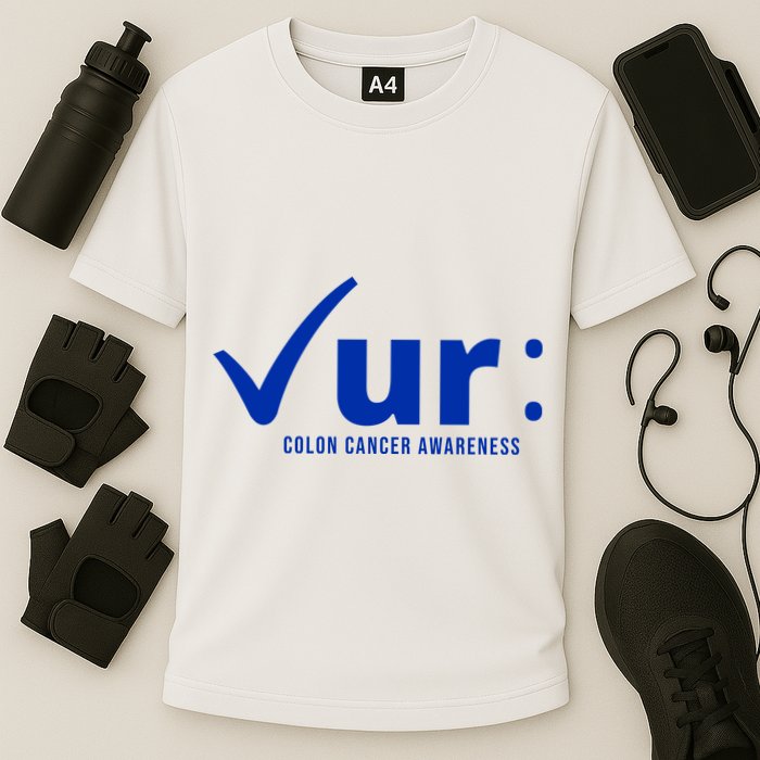 Check Ur Colon Cancer Awareness Cooling Performance Crew T-Shirt