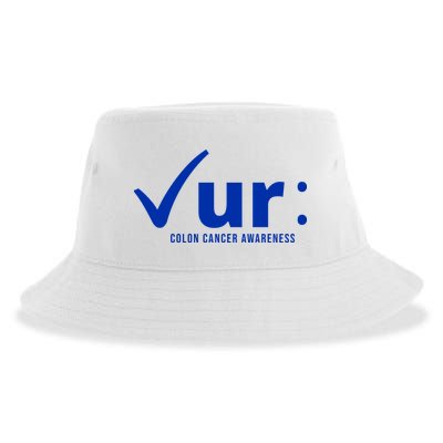 Check Ur Colon Cancer Awareness Sustainable Bucket Hat