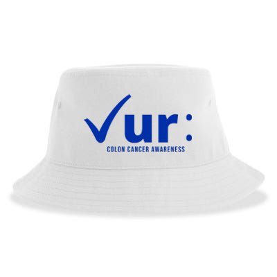 Check Ur Colon Cancer Awareness Sustainable Bucket Hat