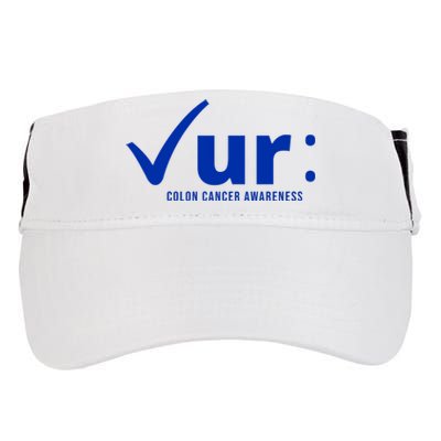 Check Ur Colon Cancer Awareness Adult Drive Performance Visor