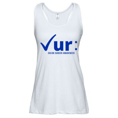 Check Ur Colon Cancer Awareness Ladies Essential Flowy Tank