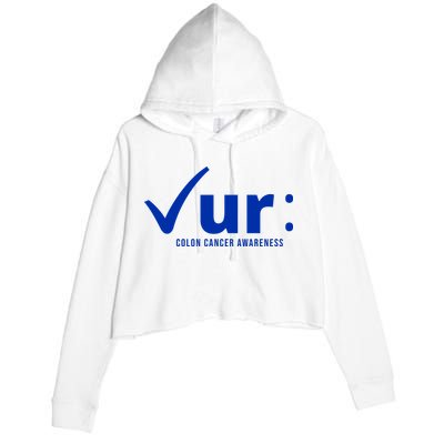 Check Ur Colon Cancer Awareness Crop Fleece Hoodie