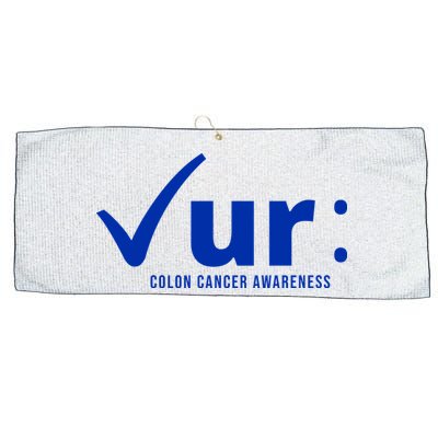 Check Ur Colon Cancer Awareness Large Microfiber Waffle Golf Towel
