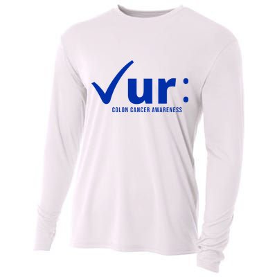 Check Ur Colon Cancer Awareness Cooling Performance Long Sleeve Crew