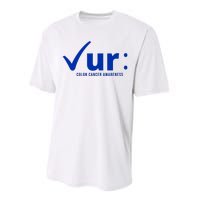 Check Ur Colon Cancer Awareness Performance Sprint T-Shirt