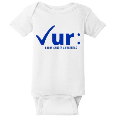 Check Ur Colon Cancer Awareness Baby Bodysuit