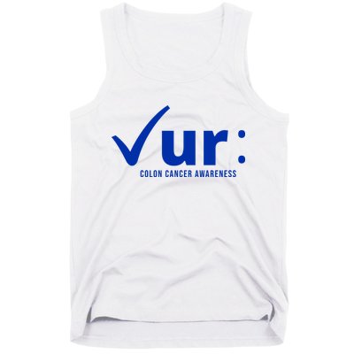 Check Ur Colon Cancer Awareness Tank Top