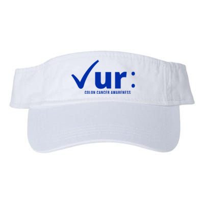 Check Ur Colon Cancer Awareness Valucap Bio-Washed Visor