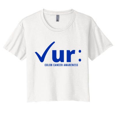 Check Ur Colon Cancer Awareness Crop Top