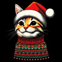Cat Ugly Christmas Sweater Pajamas  Wool Snapback Cap