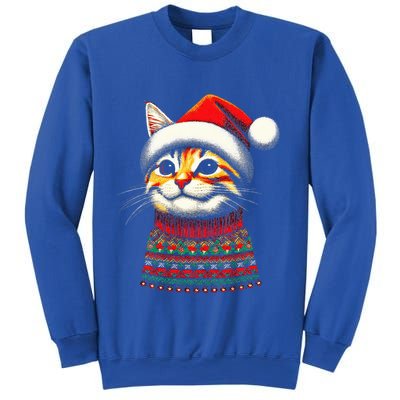 Cat Ugly Christmas Sweater Pajamas  Sweatshirt