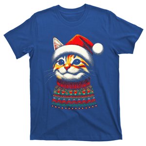 Cat Ugly Christmas Sweater Pajamas  T-Shirt