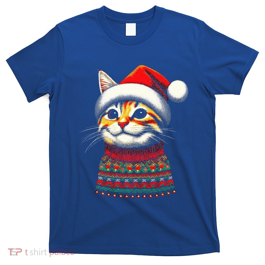 Cat Ugly Christmas Sweater Pajamas  T-Shirt