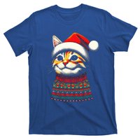 Cat Ugly Christmas Sweater Pajamas  T-Shirt