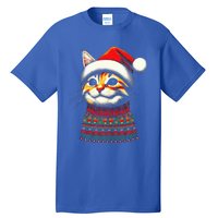 Cat Ugly Christmas Sweater Pajamas  Tall T-Shirt