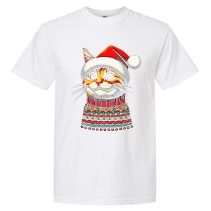 Cat Ugly Christmas Sweater Pajamas  Garment-Dyed Heavyweight T-Shirt