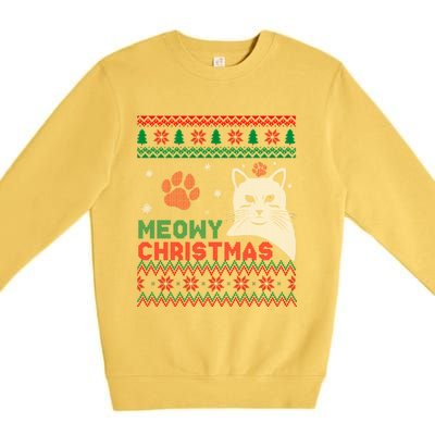 Cat Ugly Christmas Premium Crewneck Sweatshirt