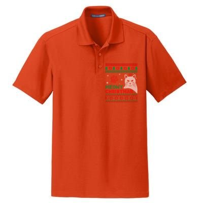 Cat Ugly Christmas Dry Zone Grid Polo