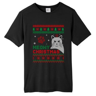 Cat Ugly Christmas Tall Fusion ChromaSoft Performance T-Shirt