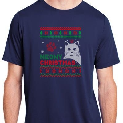 Cat Ugly Christmas Adult ChromaSoft Performance T-Shirt