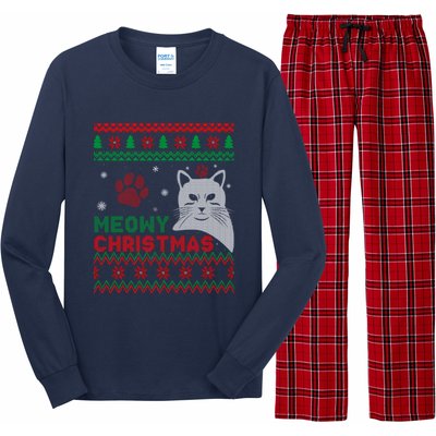 Cat Ugly Christmas Long Sleeve Pajama Set