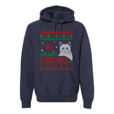 Cat Ugly Christmas Premium Hoodie