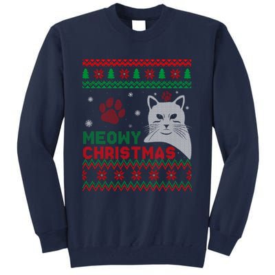 Cat Ugly Christmas Tall Sweatshirt