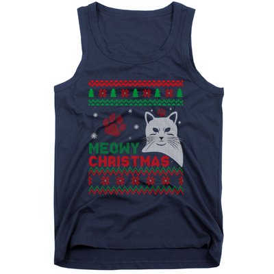 Cat Ugly Christmas Tank Top