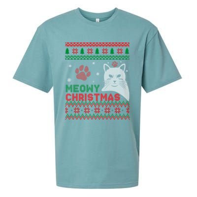 Cat Ugly Christmas Sueded Cloud Jersey T-Shirt